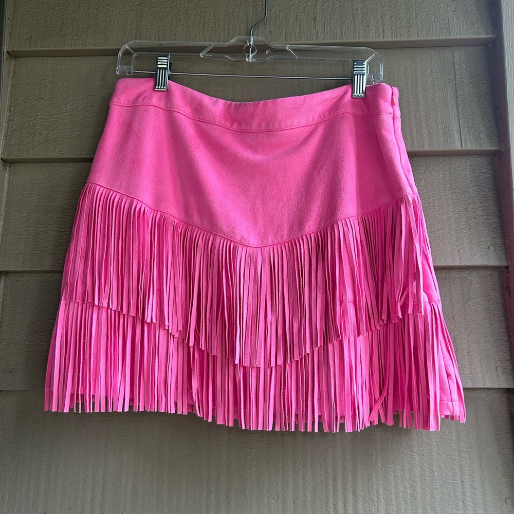 Sterling Kreek Pink Fringe Skirt.  Sz M